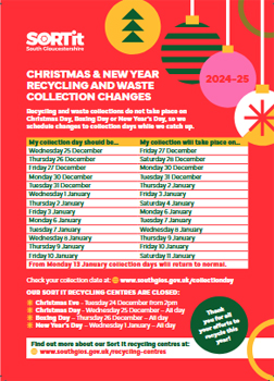 Christmas & New Year Recycling and Waste Collection Changes