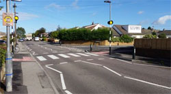 Stoke Lodge road showing zebra crossing